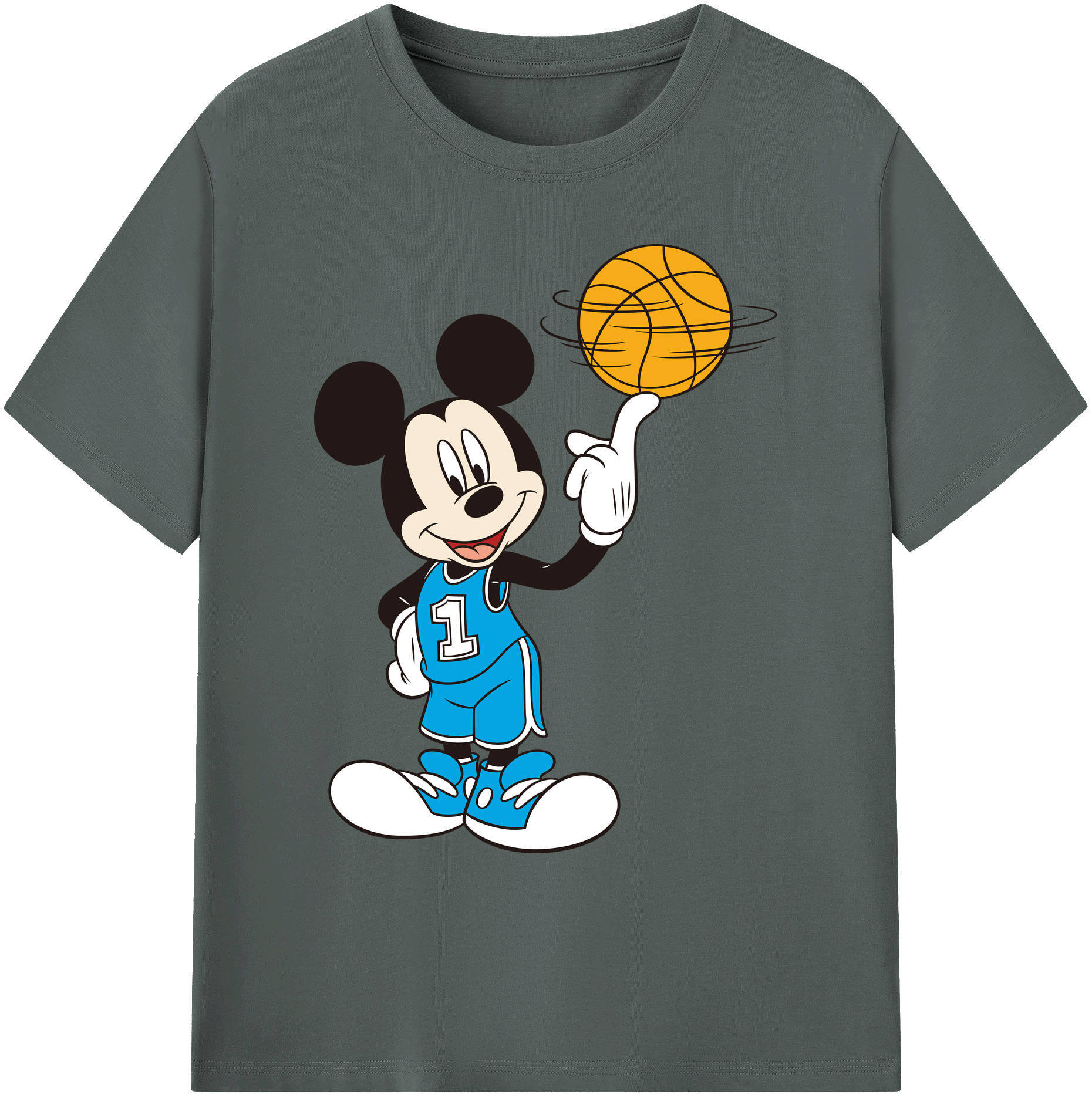 ミッキーマウス Mickey Mouse 綿100％ メンズ半袖Tシャツ｜肌触りやわらか＆通気性